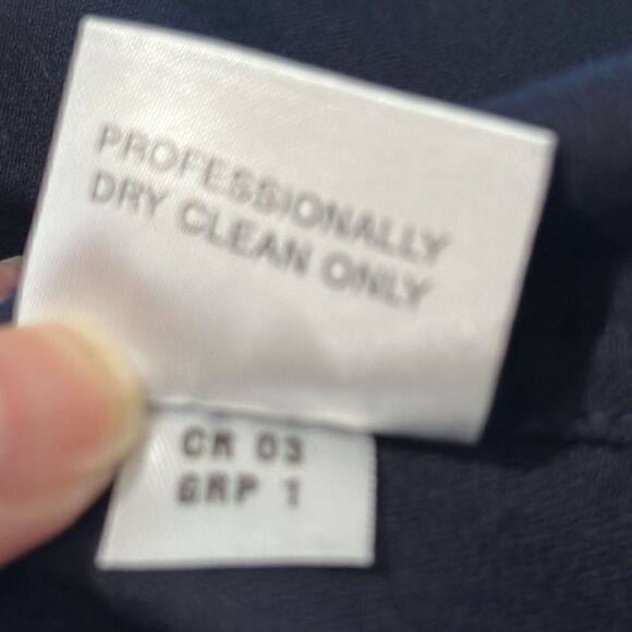 ST John Sport by Marie Gray Navy Blue Zip Front Grommet Trim Sport Coat Jacket - Picture 16 of 16